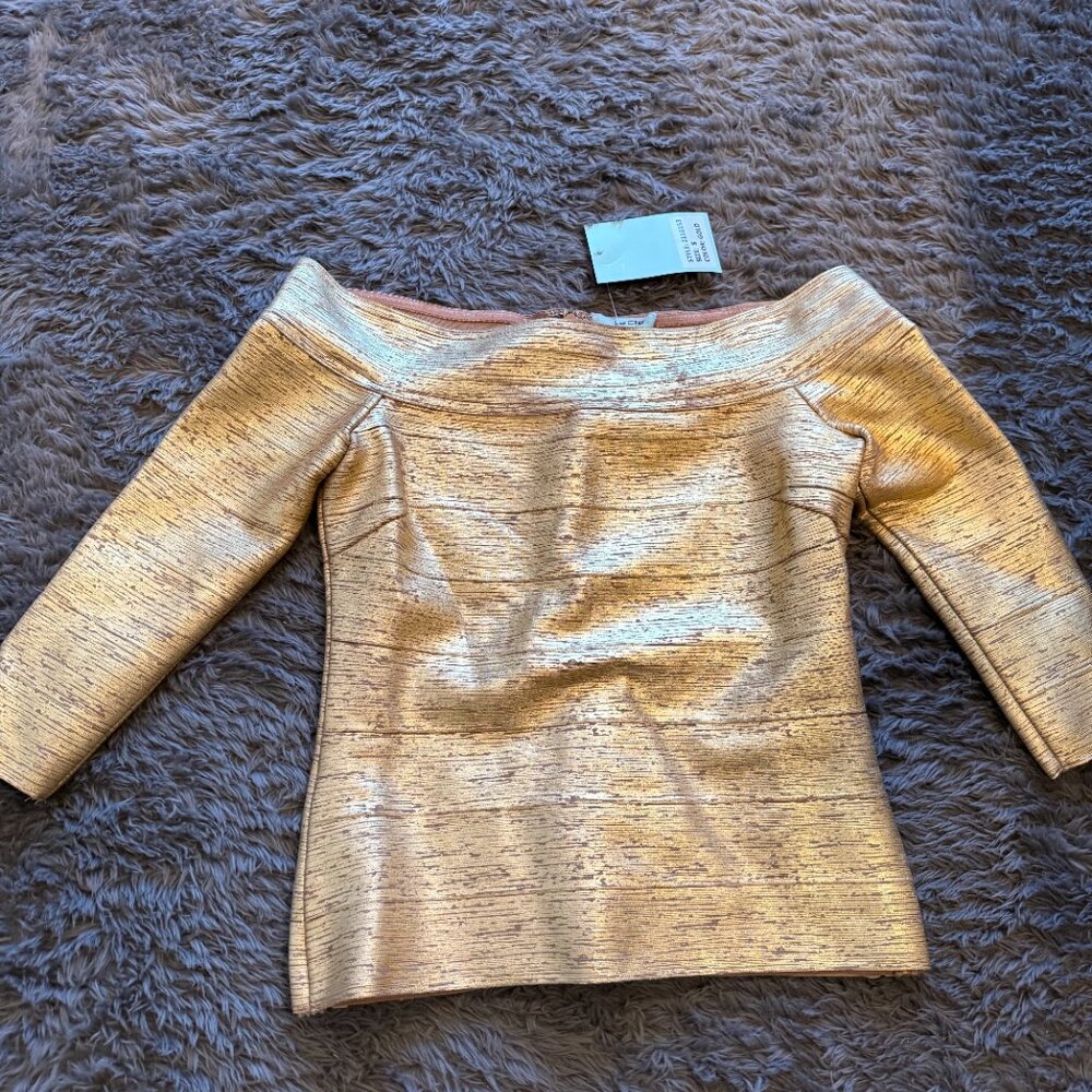 LA Cite Metallic GOLD Top